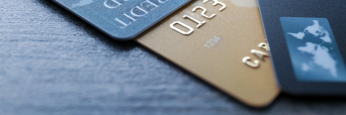 A pile of business credit cards.