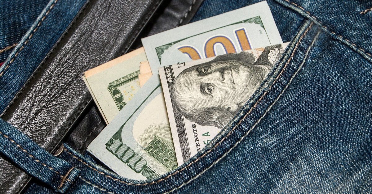 Cash in jeans pocket