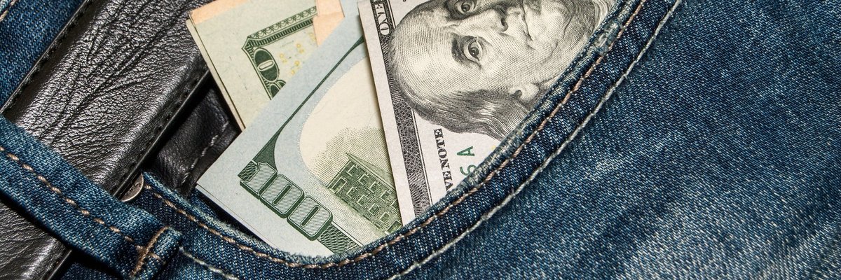 Cash in jeans pocket