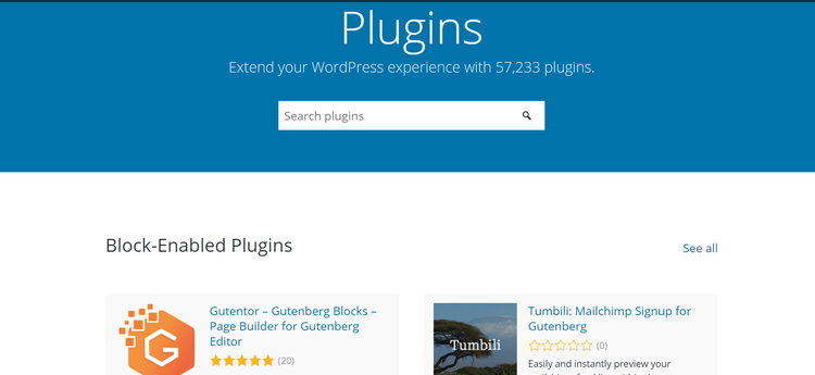 A website displaying WordPress plugin options.