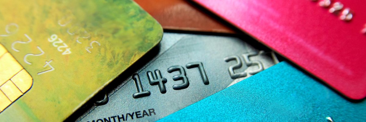 multicolored credit cards