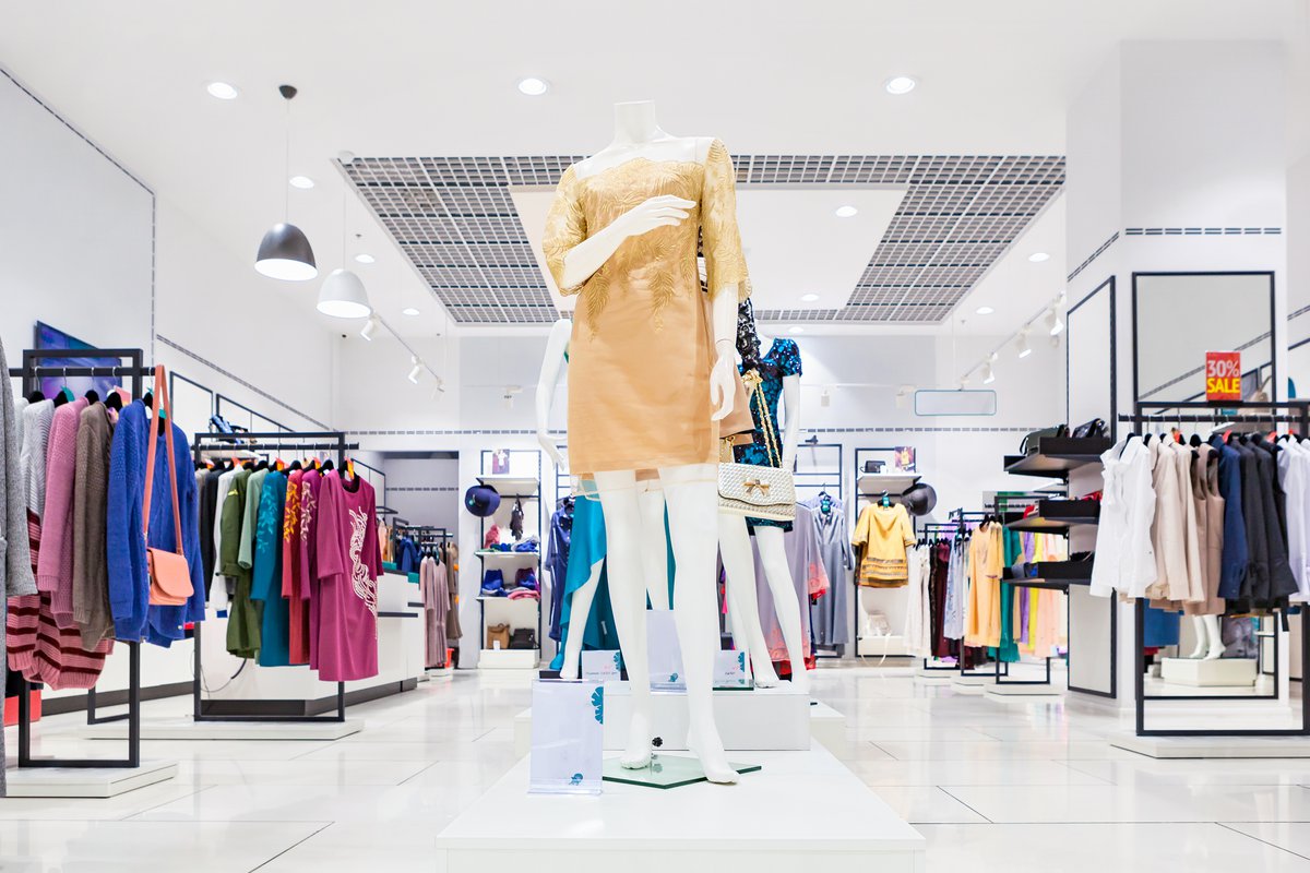 interior of high-end department store