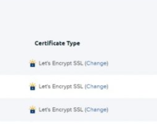 The section to get the SSL site certificates.