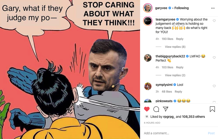 A screenshot of Instagram post from Gary Vaynerchuk.