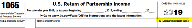 Form 1065 business tax return