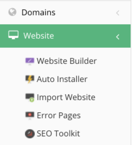 A list of Hostinger site tools for website management.