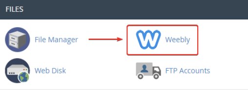 The section to integrate Weebly with Hostwinds.