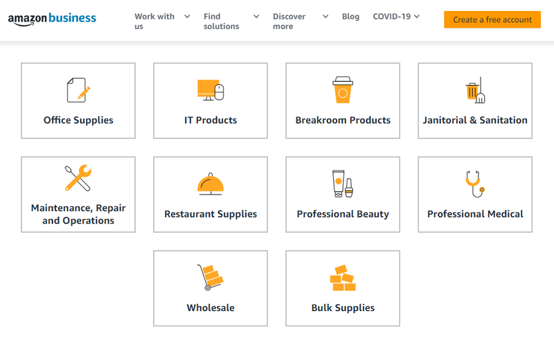 Screenshot for the Amazon Business platform.