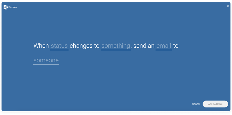 An example of how to set up automatic Outlook email notifications to let people know about project updates via email.