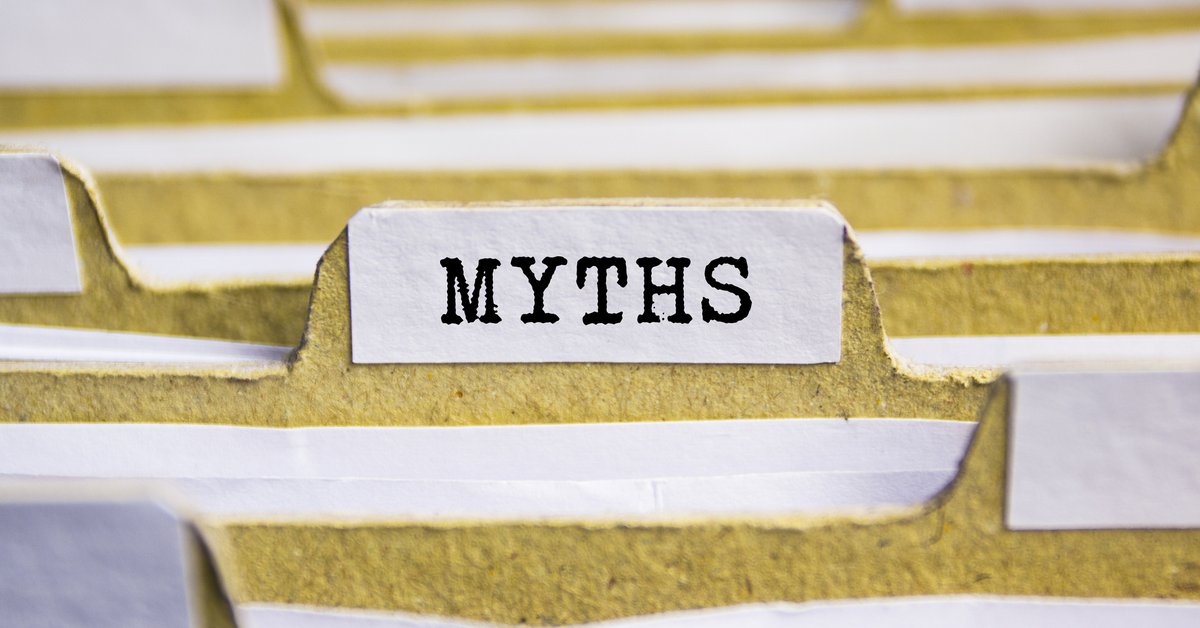 folder labeled "myths"