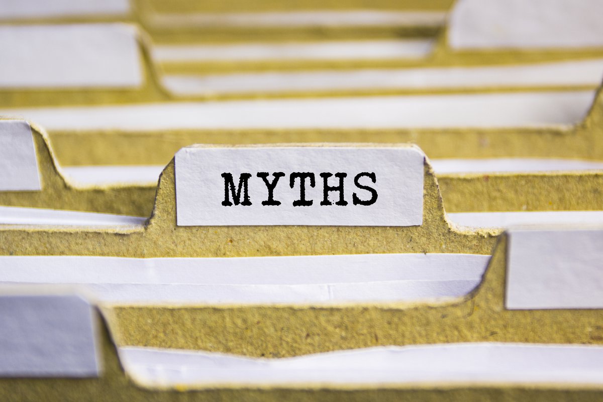 folder labeled "myths"