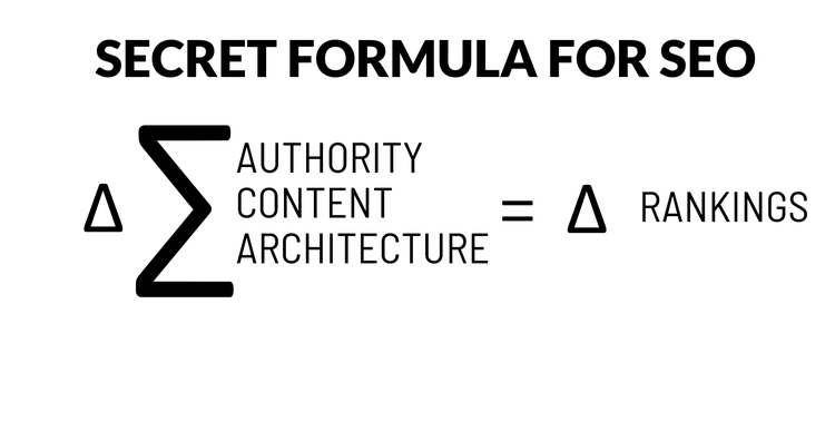Illustration of the secret formula for SEO.