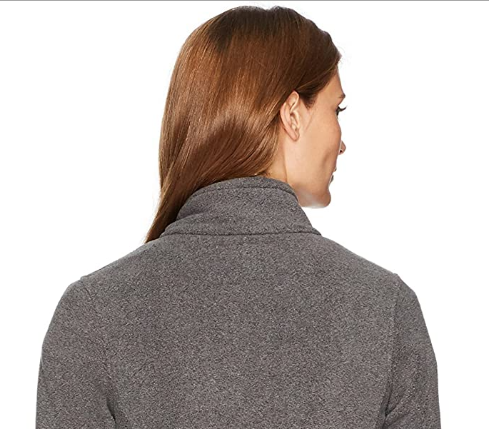 The back image of a fleece jacket.