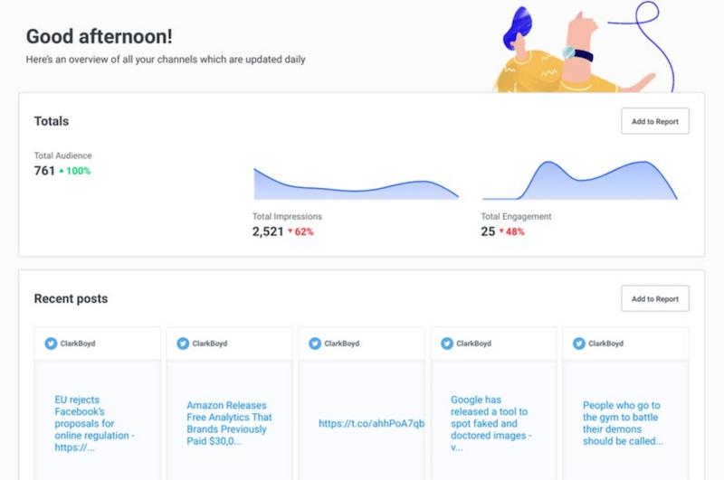 Screenshot of Buffer's dashboard