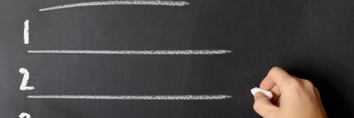 chalkboard showing a list of rules