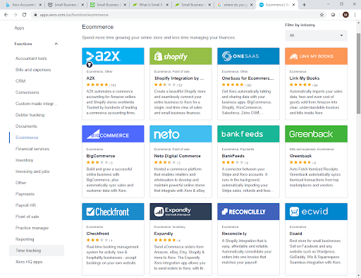 Xero offers e-commerce platforms