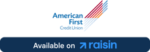 Logo for American First Credit Union Money Market Deposit Account from Raisin