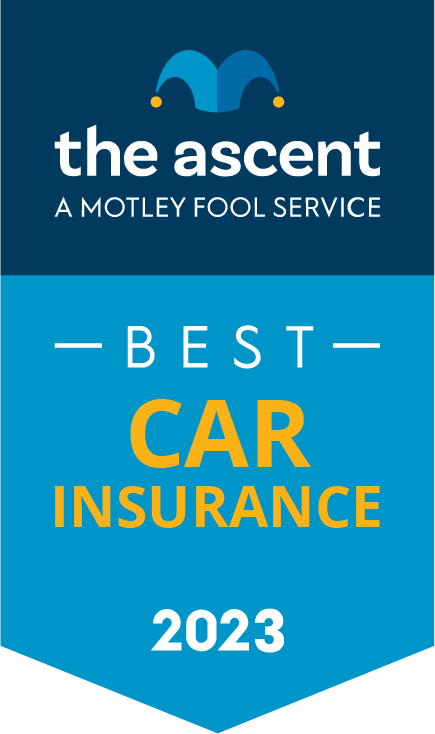The Ascent's 2023 Car Insurance Awards award banner