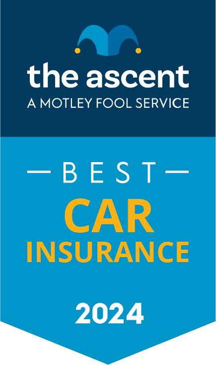 The Ascent's 2024 Car Insurance Awards award banner