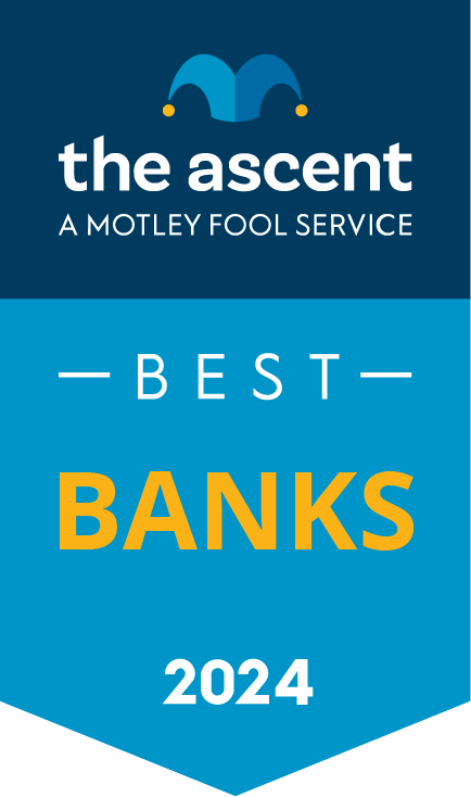 The Ascent's 2024 Bank and Bank Account Awards award banner