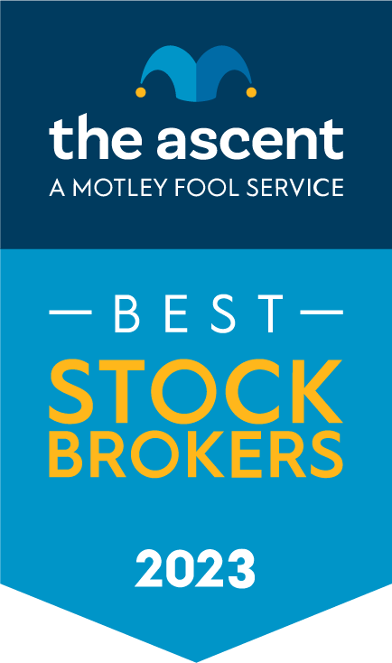 The Ascent’s 2023 Stock Broker and Robo-Advisor Awards award banner