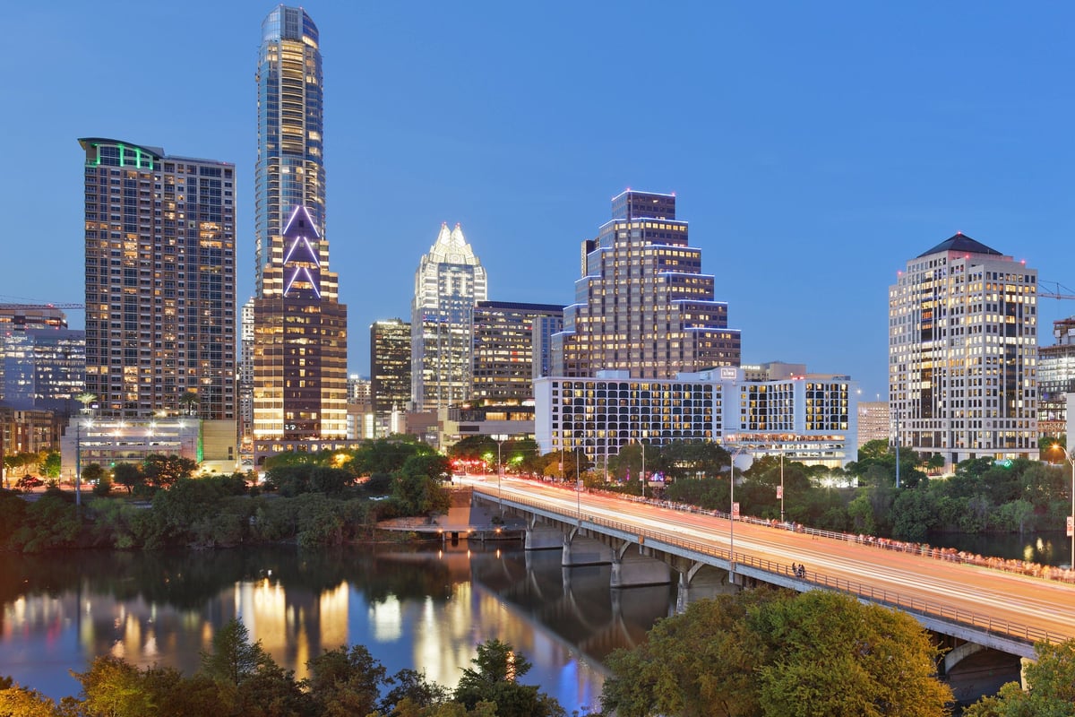 Austin skyline at night.
