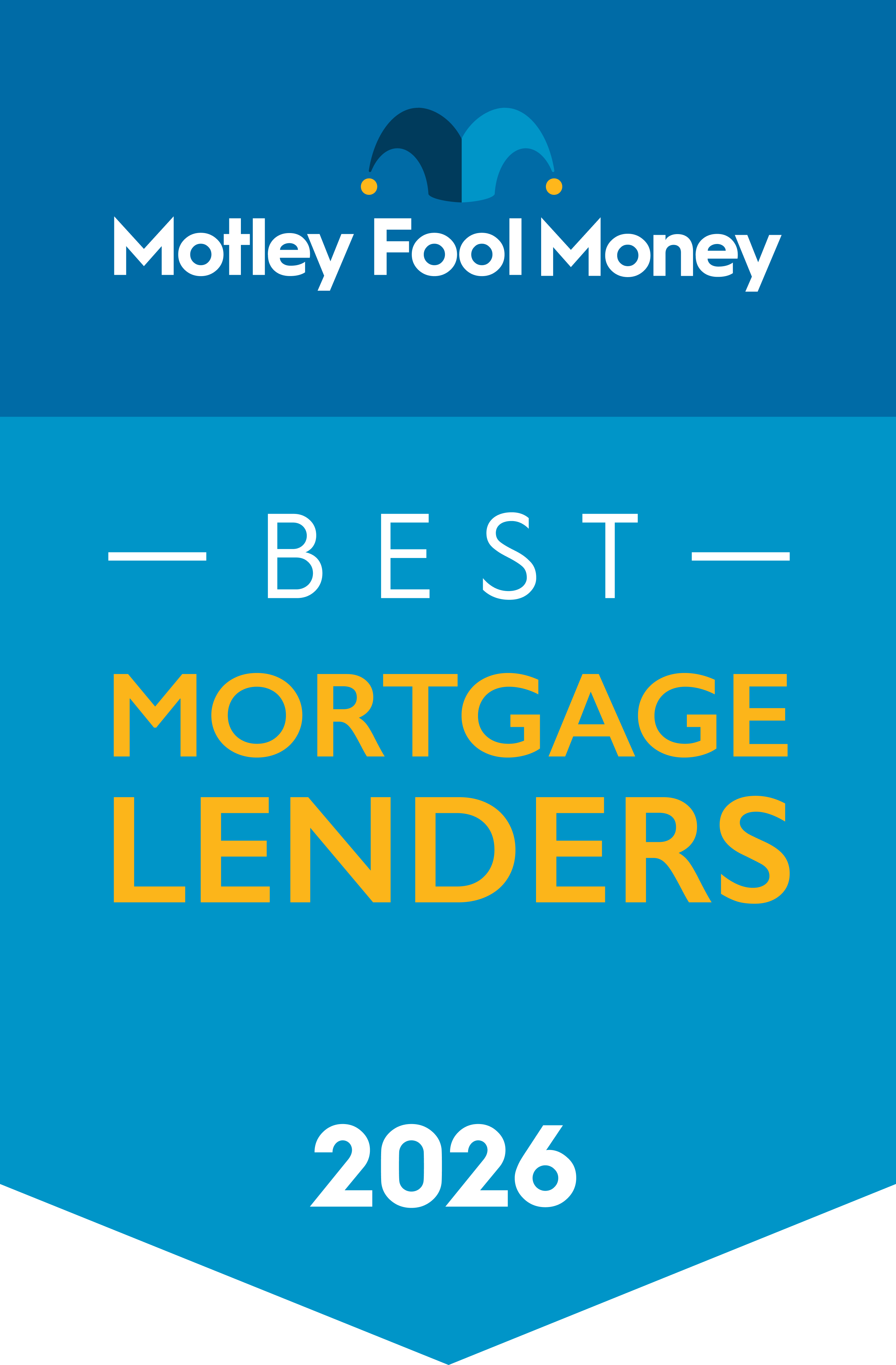 Motley Fool Money's 2026 Mortgage Lender Awards award banner