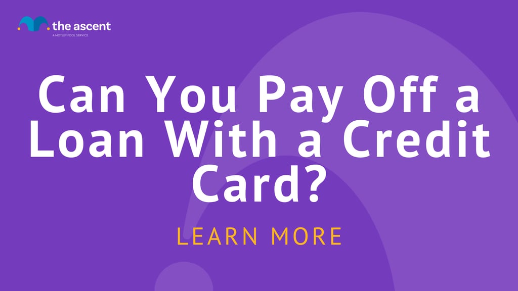 can i pay off a loan with credit card