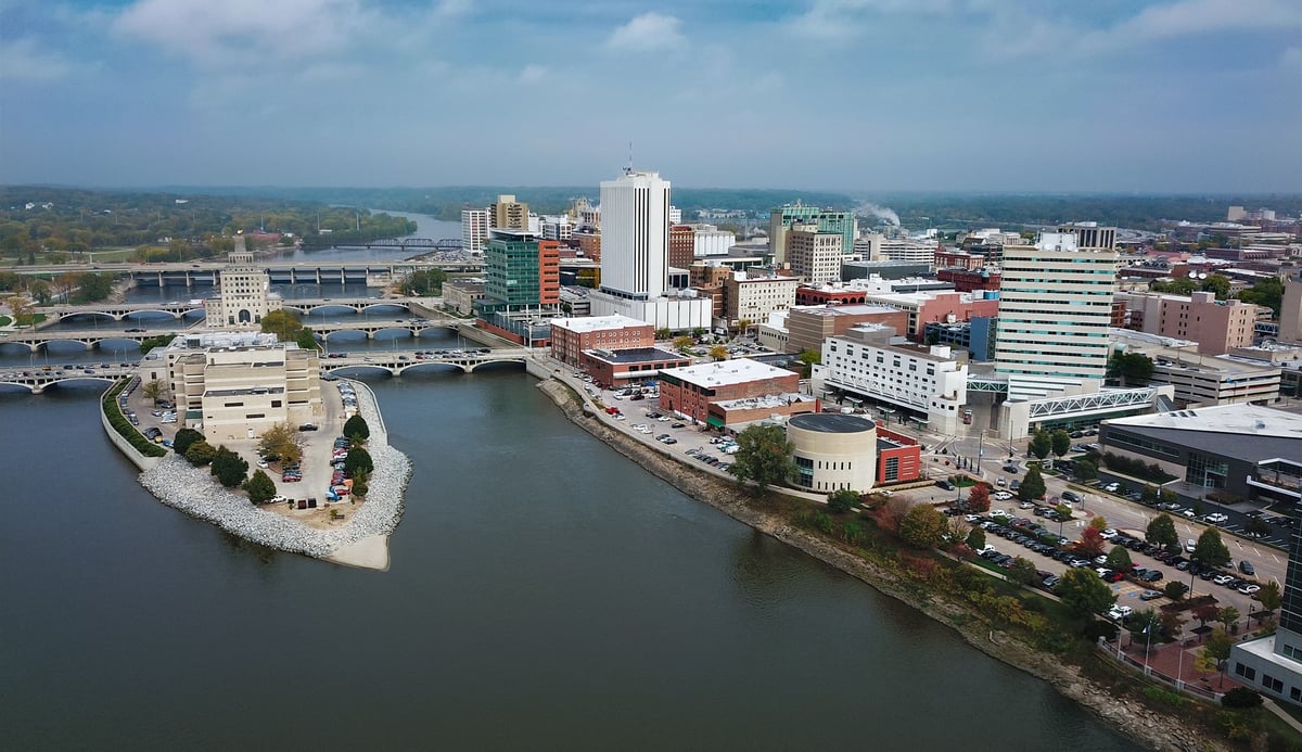 The Cedar, Rapids skyline