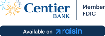Logo for Centier Bank High-Yield Savings Account from Raisin