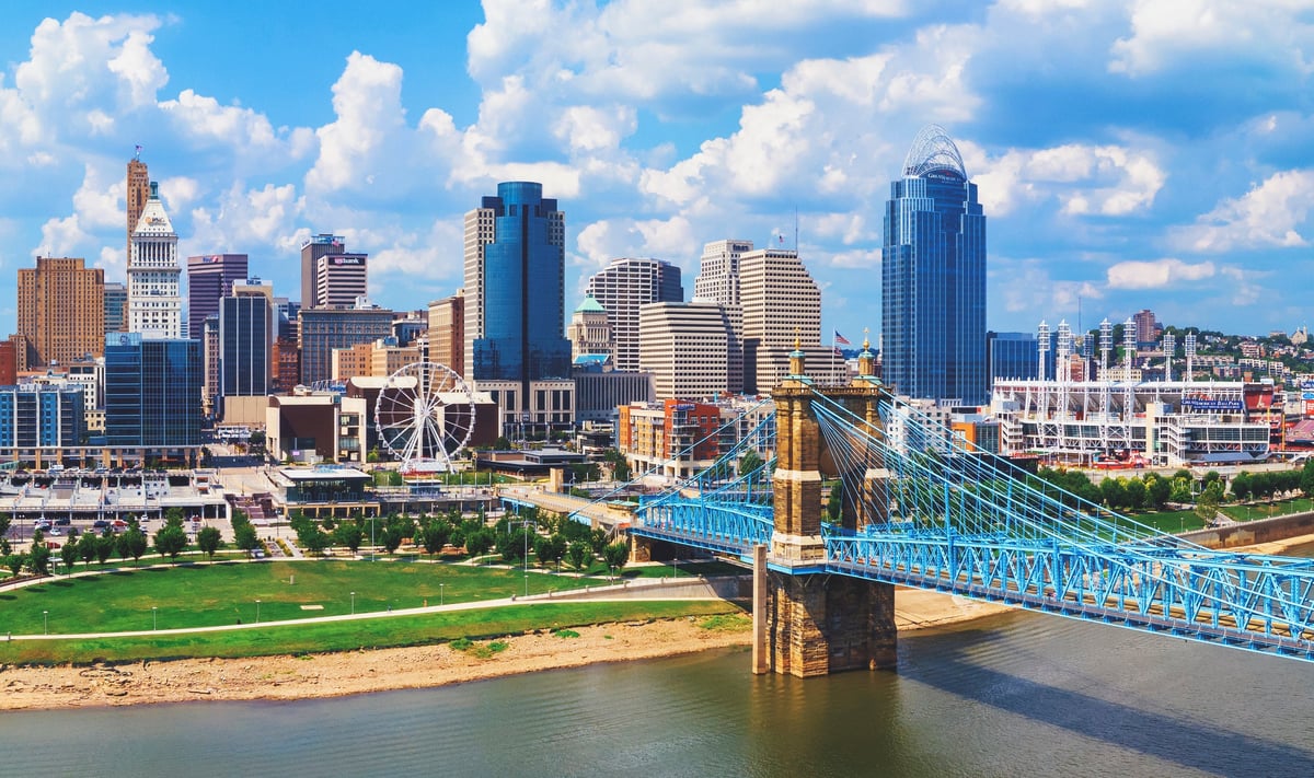 The Cincinnati, Ohio skyline