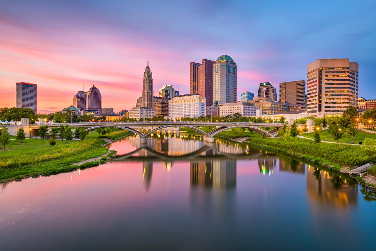 The Columbus, Ohio skyline