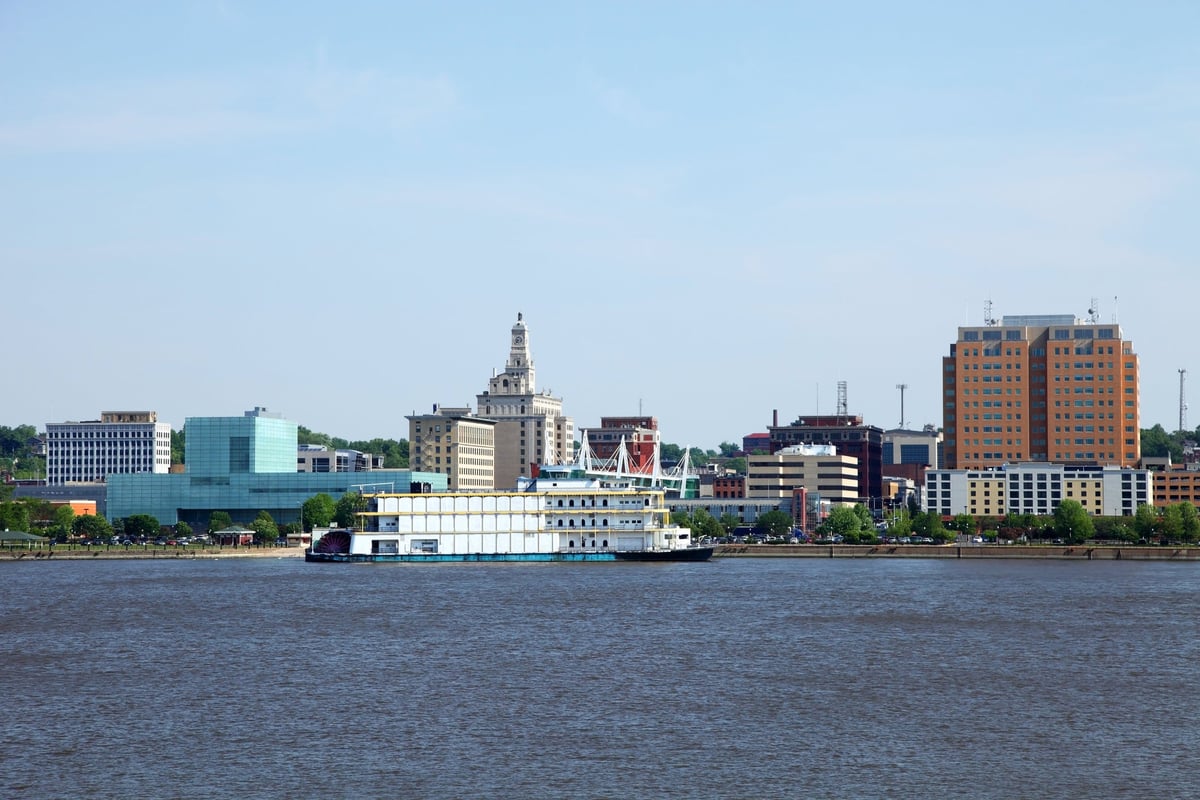 The Davenport, Iowa skyline