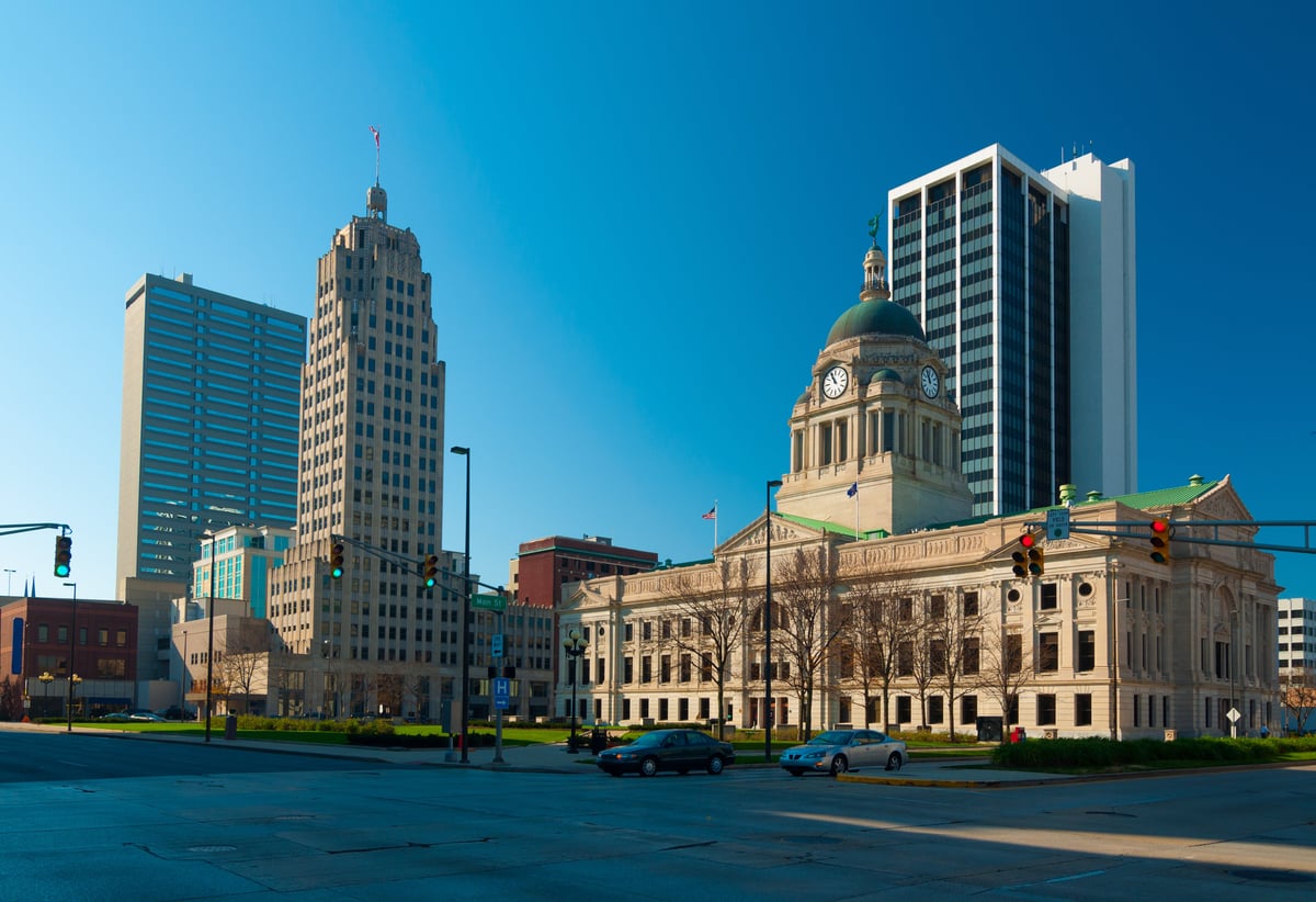 The Fort Wayne, Indiana skyline