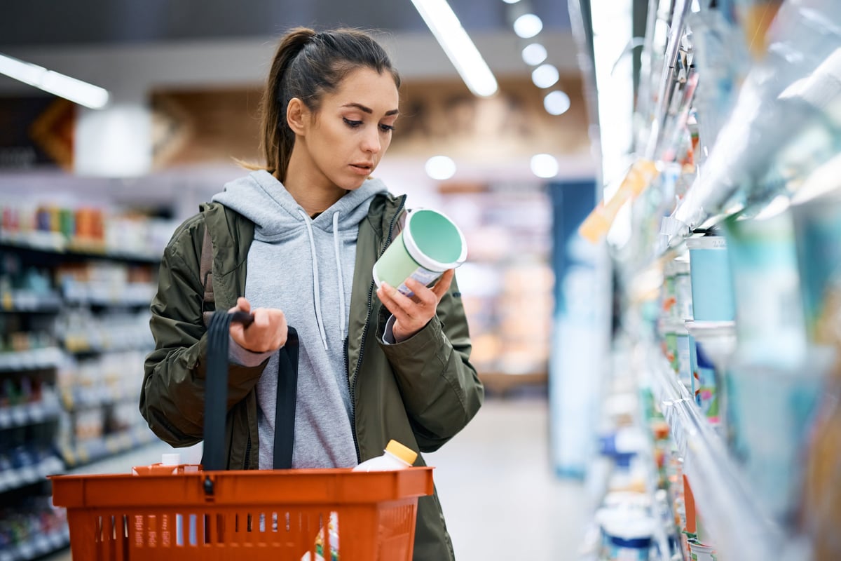 young woman shopping