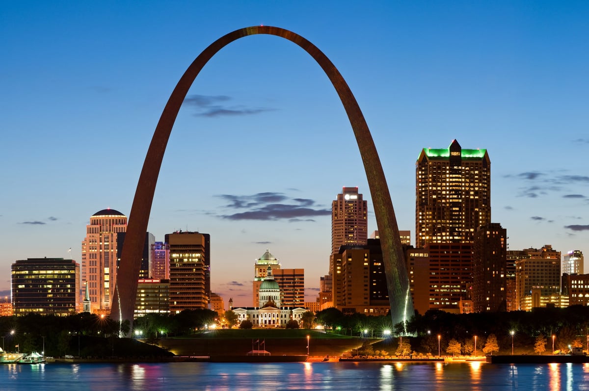 The St Louis skyline