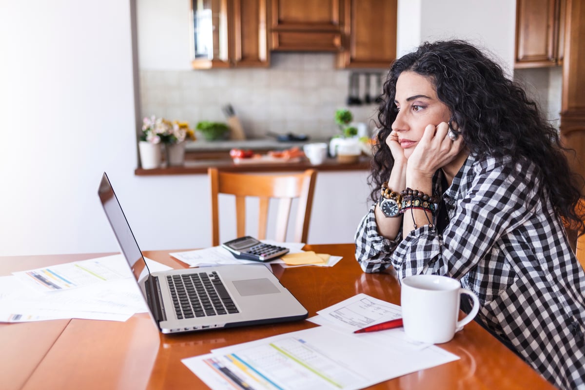 Woman Looking At Laptop
