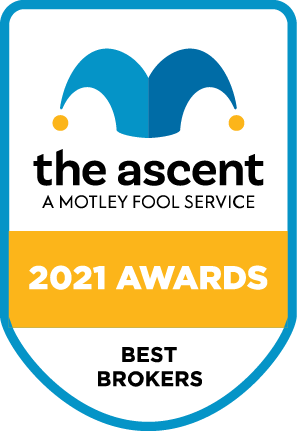 The Ascent's 2021 Stock Broker Awards Winners award banner