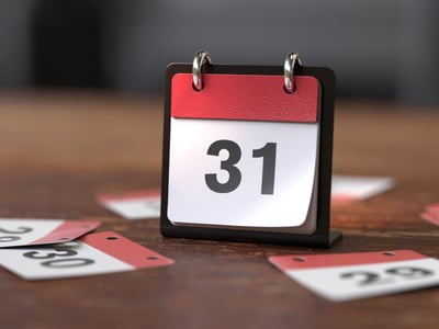 desk calendar showing 