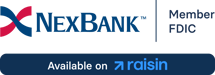 Logo for NexBank High-Yield Savings Account from Raisin