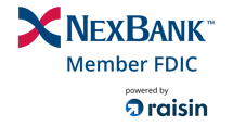 Logo for NexBank High-Yield Savings Account from Raisin