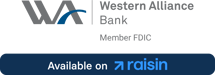 Logo for Western Alliance Bank High-Yield Savings by Raisin