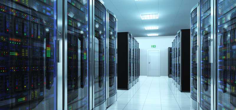 Servers in a data center.