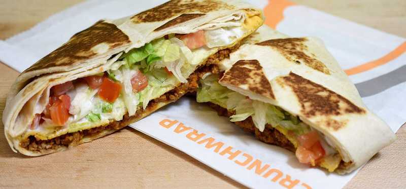 A crunch wrap taco.