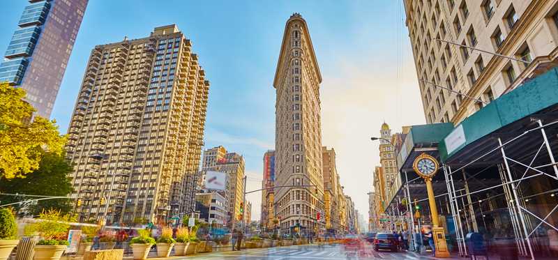 The flatiron building in NYC.