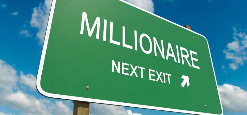 Road sign that says Millionaire Next Exit