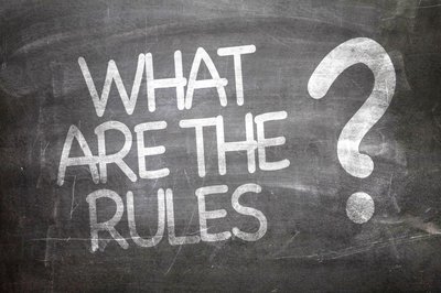 What are the rules written in chalk on a blackboard.