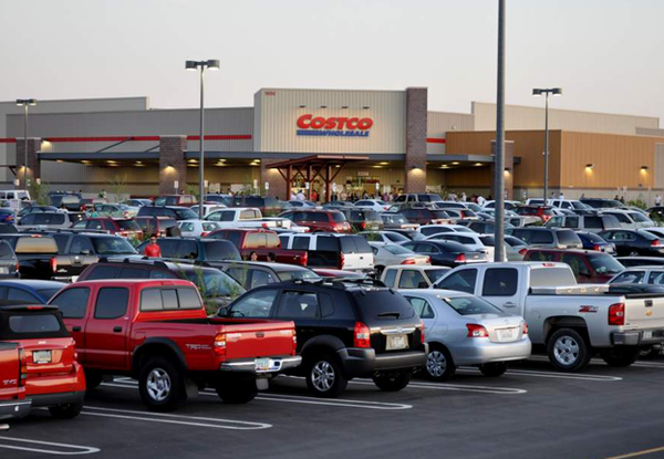 The exterior of a Costco.