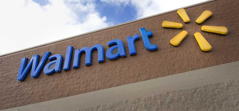 Walmart store sign.