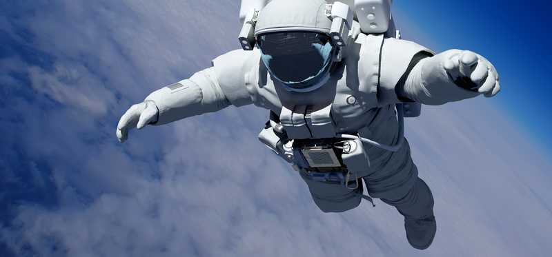 An astronaut in space.